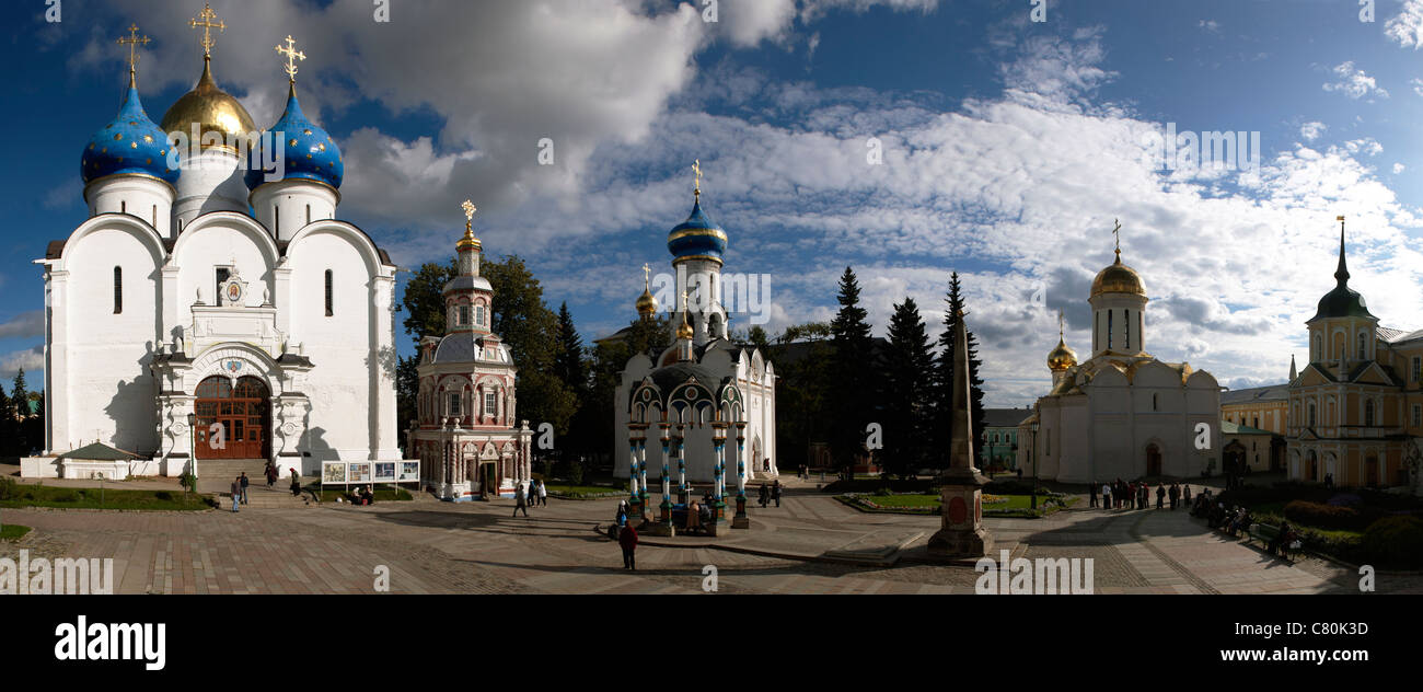 Russland, Sergijew Posad, Zagorsk, Kloster St Serge Heilige Dreifaltigkeit Stockfoto