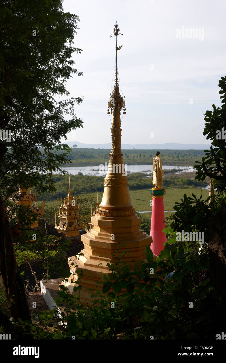 Myanmar, Burma, Mon-Staat, Payin Gyi Gu, Grotte buddhistische Pagode Stockfoto