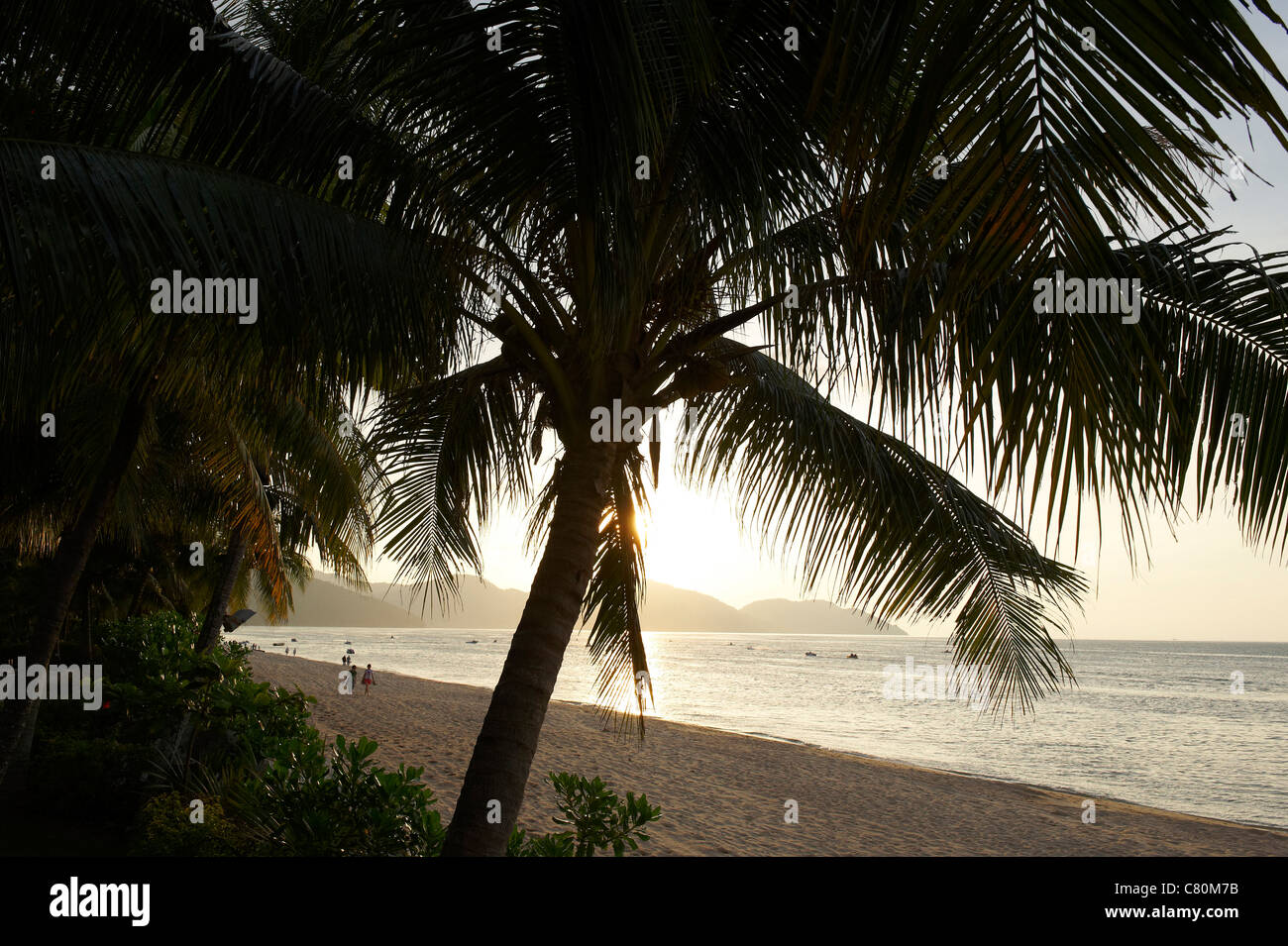Malaysia, Penang, Pinang Island, Strand Stockfoto