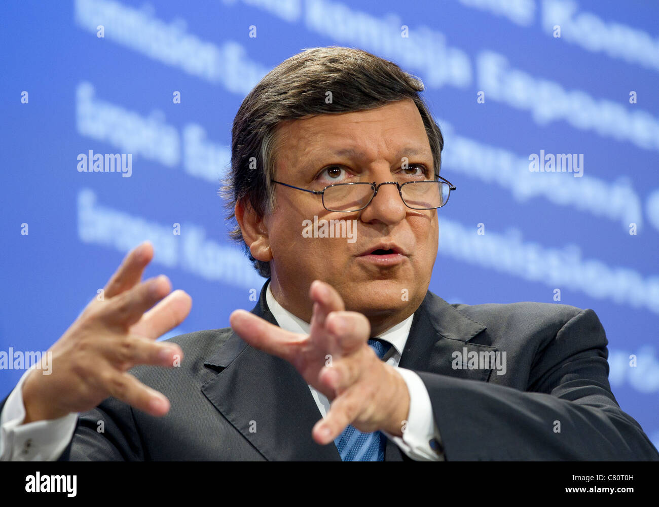 Barroso anlässlich der Europäischen Kommission in Brüssel Stockfoto