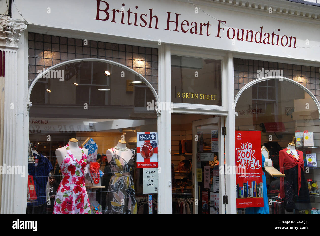 British Heart Foundation Charity-Shop in Bad UK Stockfoto