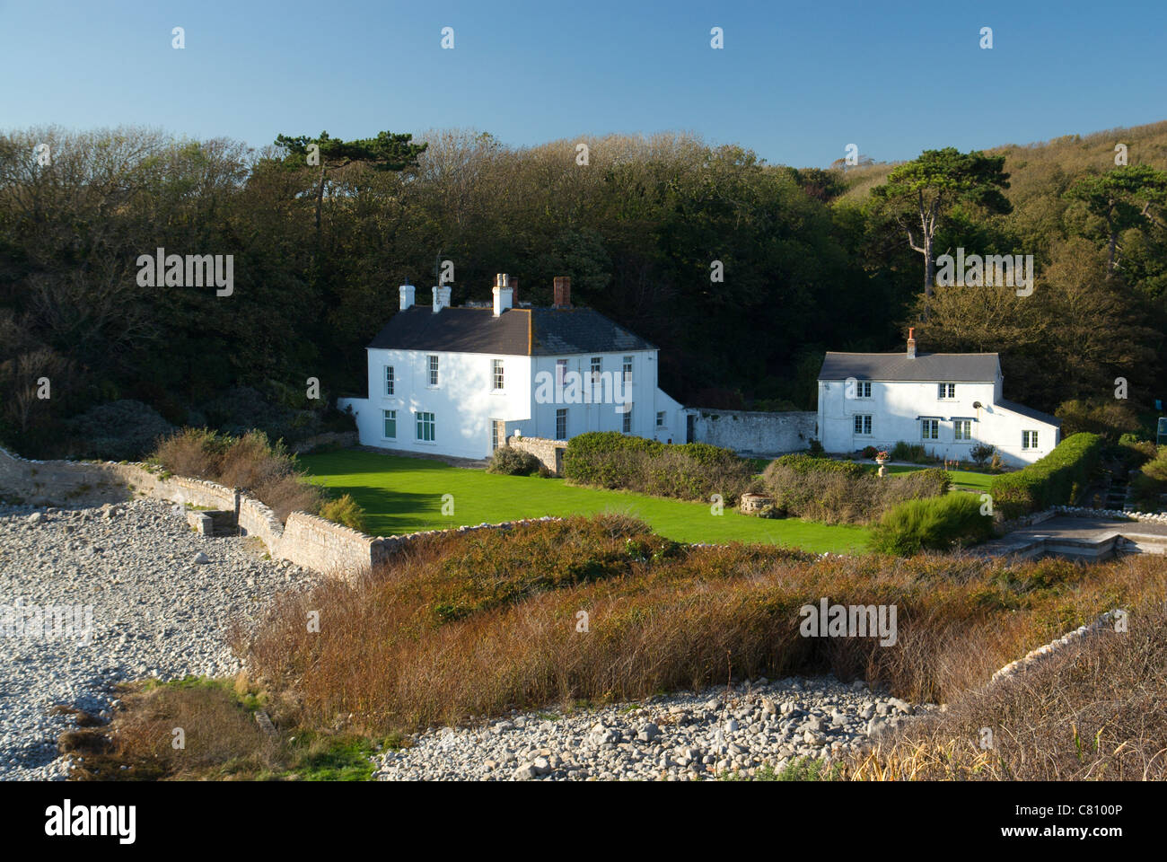 Haus neben Tresilian Bucht Llantwit großen Vale von Glamorgan Süd wales uk Stockfoto