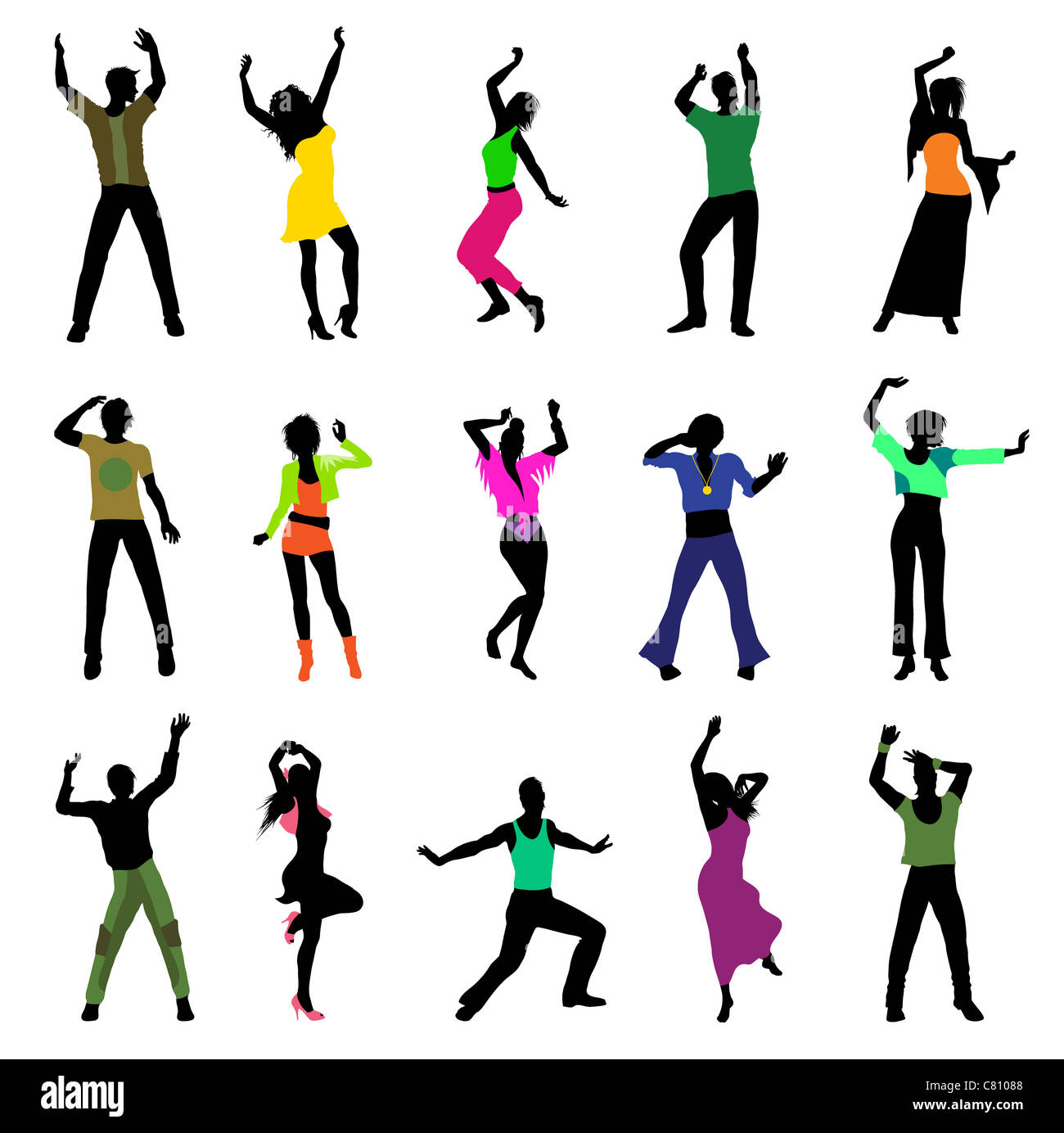 Dancing salsa silhouette Ausgeschnittene Stockfotos und -bilder - Alamy