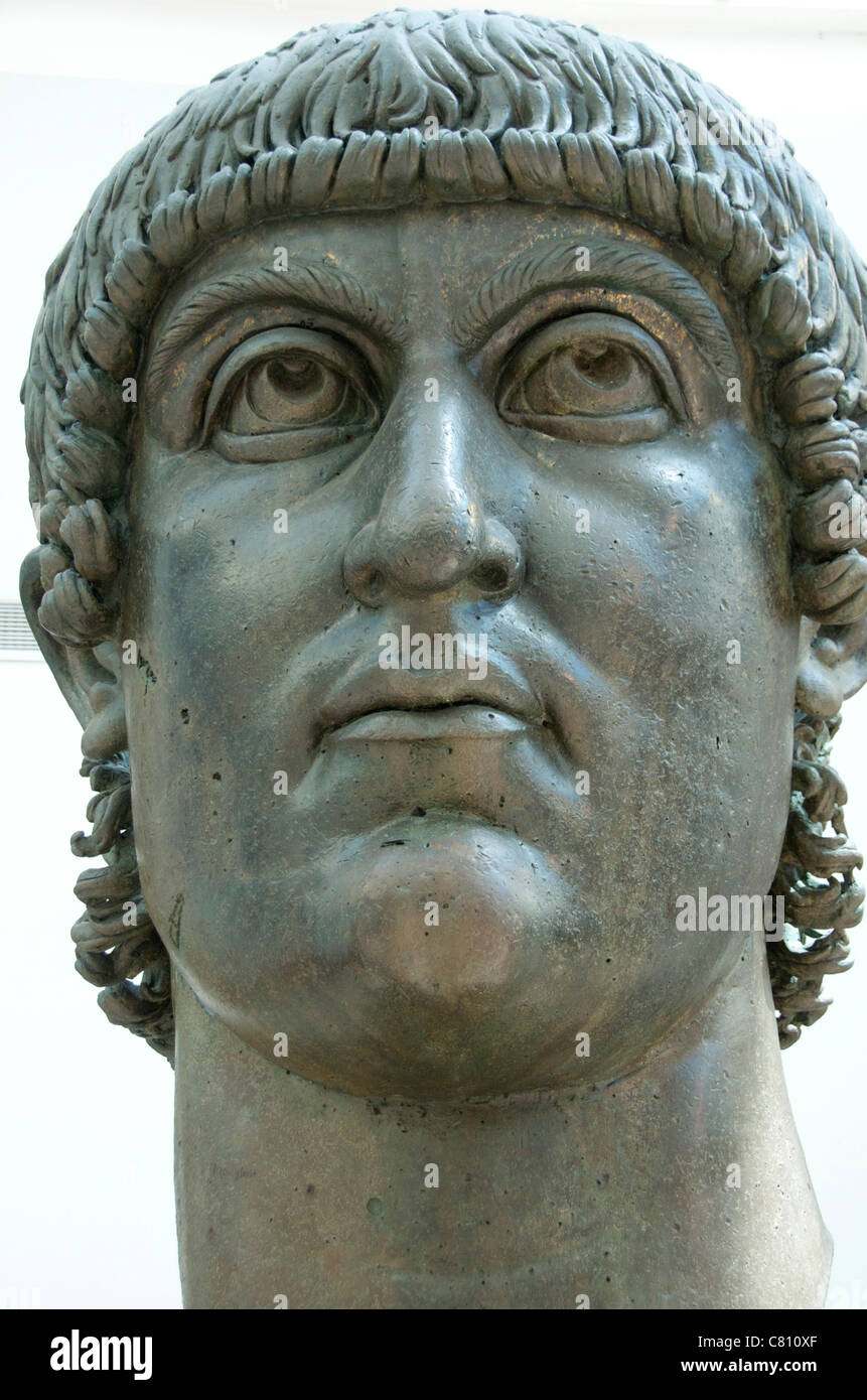 Kolossale Bronzekopf von Constantine. Kapitolinischen Museum... Rom. Italien Stockfoto