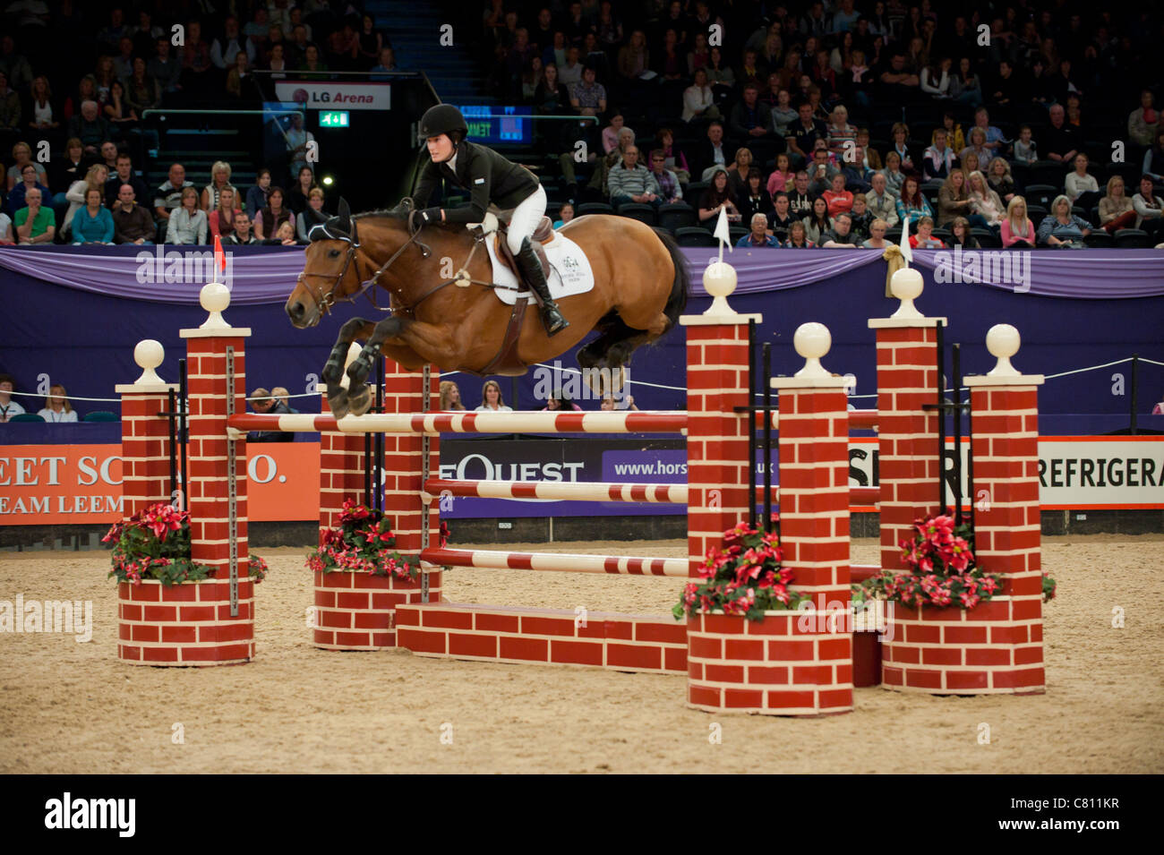 NEC Birmingham, England. Jessica Springsteen, Tochter von Bruce Springsteen und die Horse of the Year Show Stockfoto