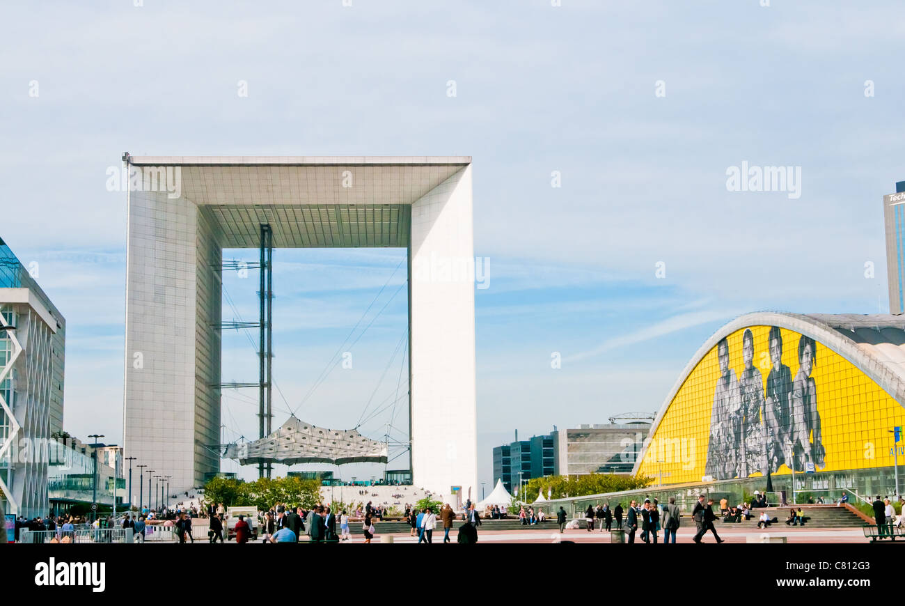 La Grande Arche De La Défense Stockfoto