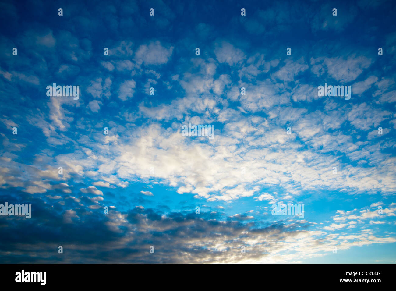 Blauer Himmel mit weißen Wolken Stockfoto