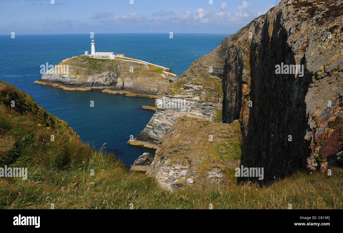 SOUTH STACK LEUCHTTURM, ANGLESEY, NORDWALES Stockfoto
