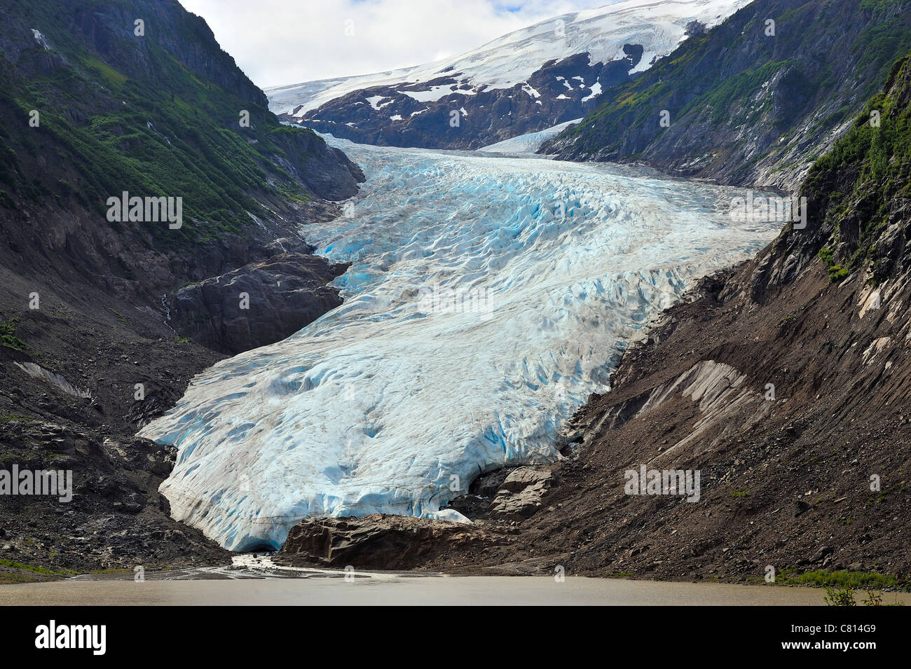 Die tragen Gletscher in der Nähe von Stewart British Columbia, Kanada Stockfoto