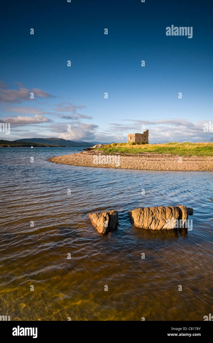 Ballinskelligs Schloss in der Nähe des Ring of Kerry in County Kerry, Irland Stockfoto