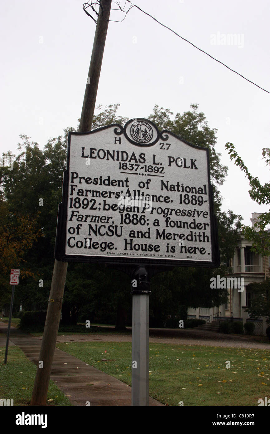 LEONIDAS L. POLK Präsident der National Farmers' Alliance, 1889-1892; begann Progressive Farmer, 1886; einer der Gründer von N.C.S.U Stockfoto