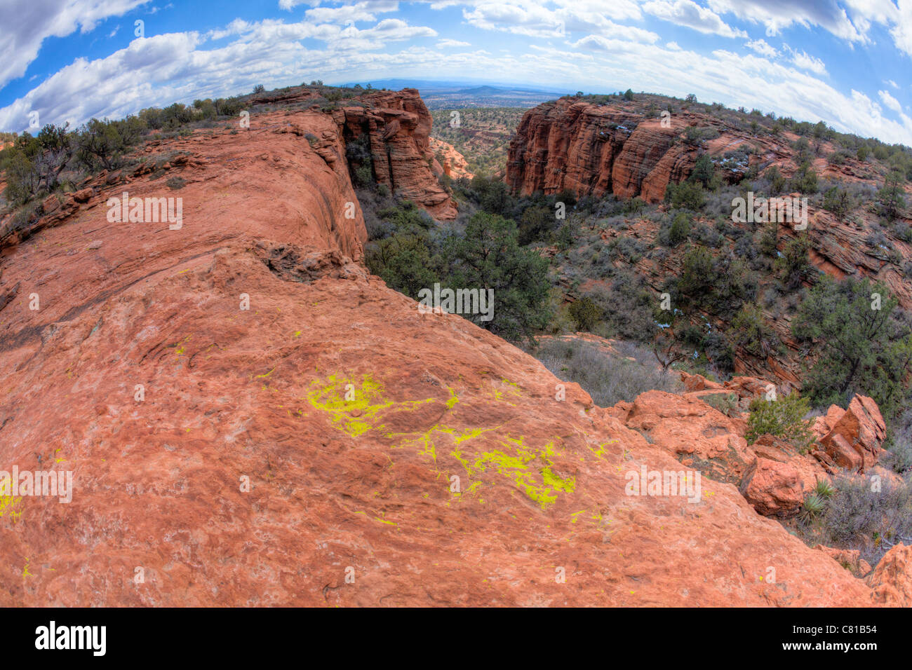 Wüstenlandschaft in der Nähe von Sedona, Arizona Stockfoto