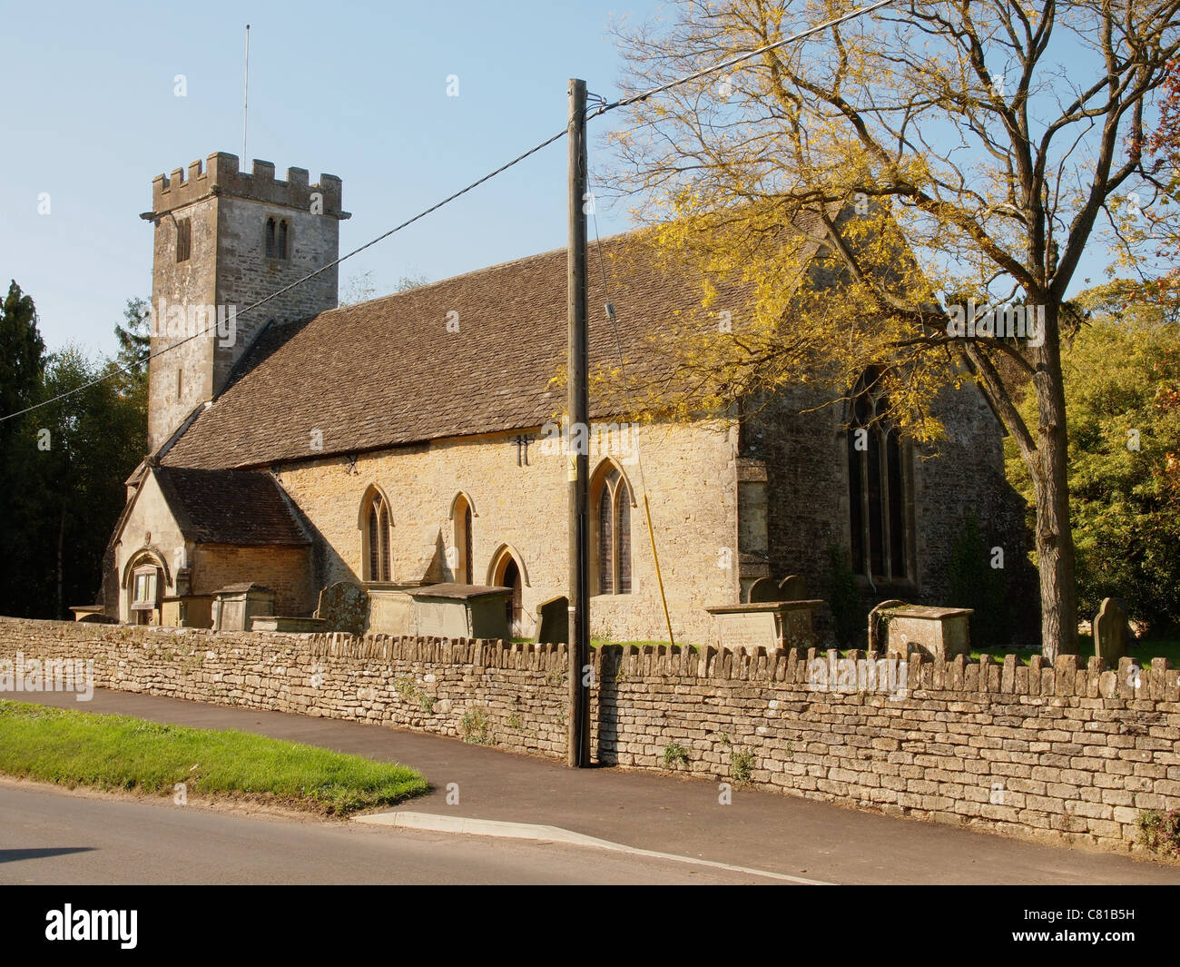 St. Johannes der Täufer, wenig Somerford, Wiltshire Stockfoto