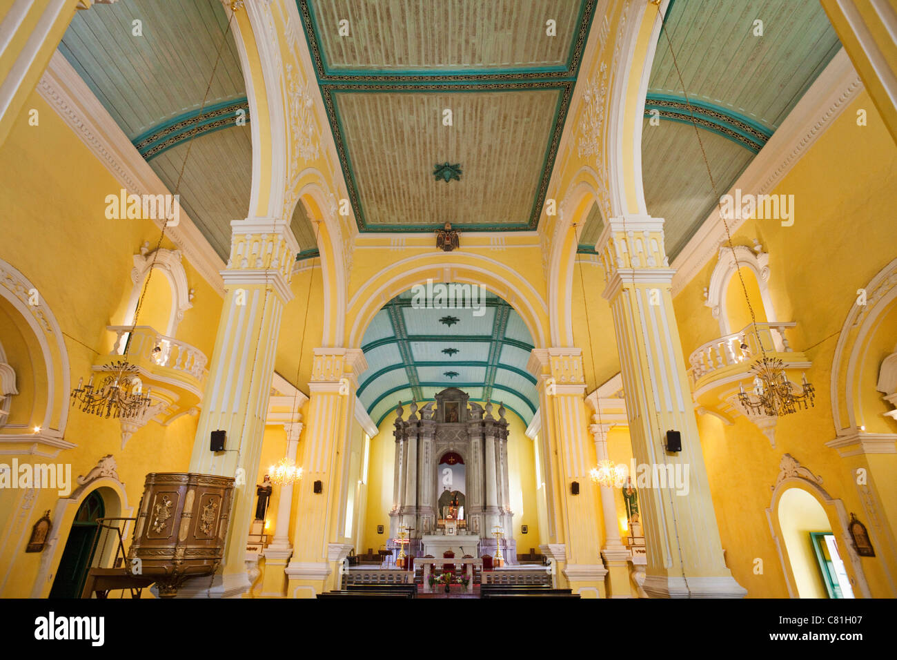 China, Macau, St. Augustine Kirche Stockfoto