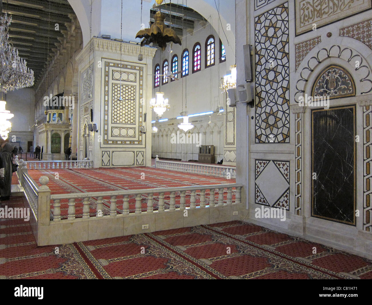 Umayyaden-Moschee, Umayyaden Moschee Omajaden Moschee Syrien, Damaskus, Syrien, Damaskus Stockfoto