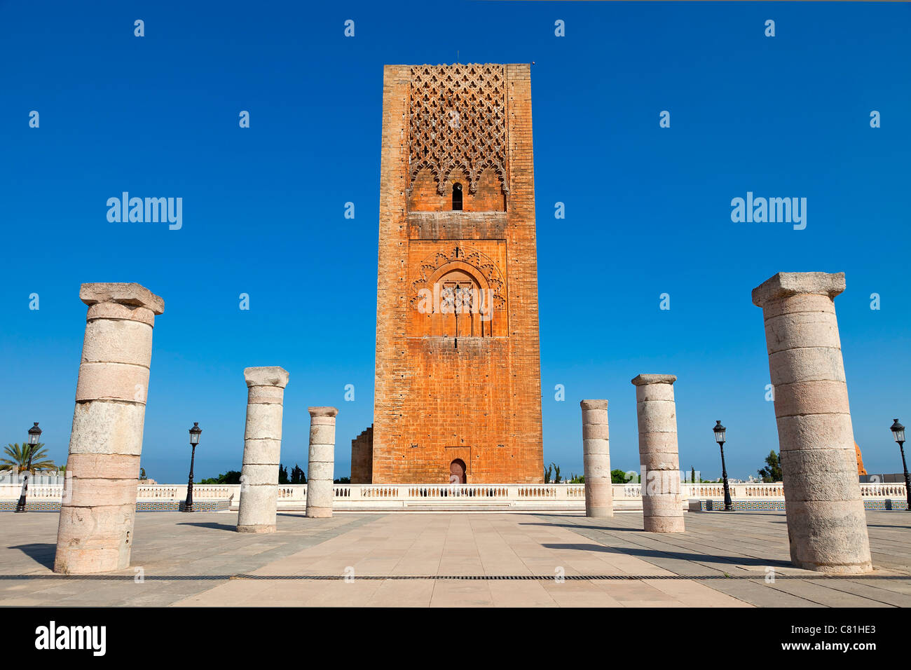 Marokko, Rabat, Hassan-Turm Stockfoto