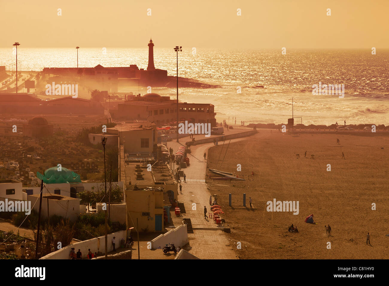 Marokko, Rabat Strand Stockfoto