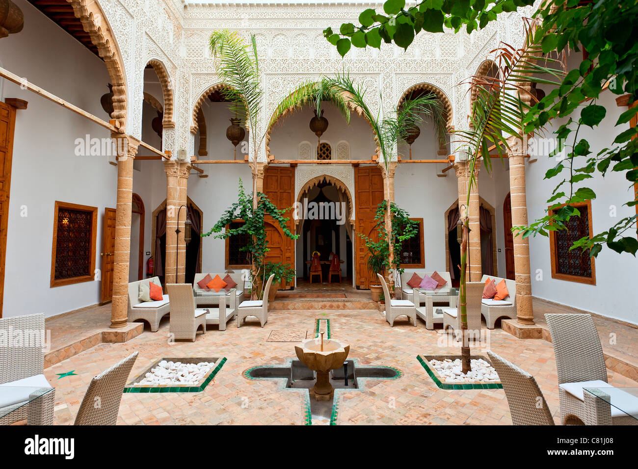 Marokko, Rabat, Interieur von Riad Kalla Stockfoto
