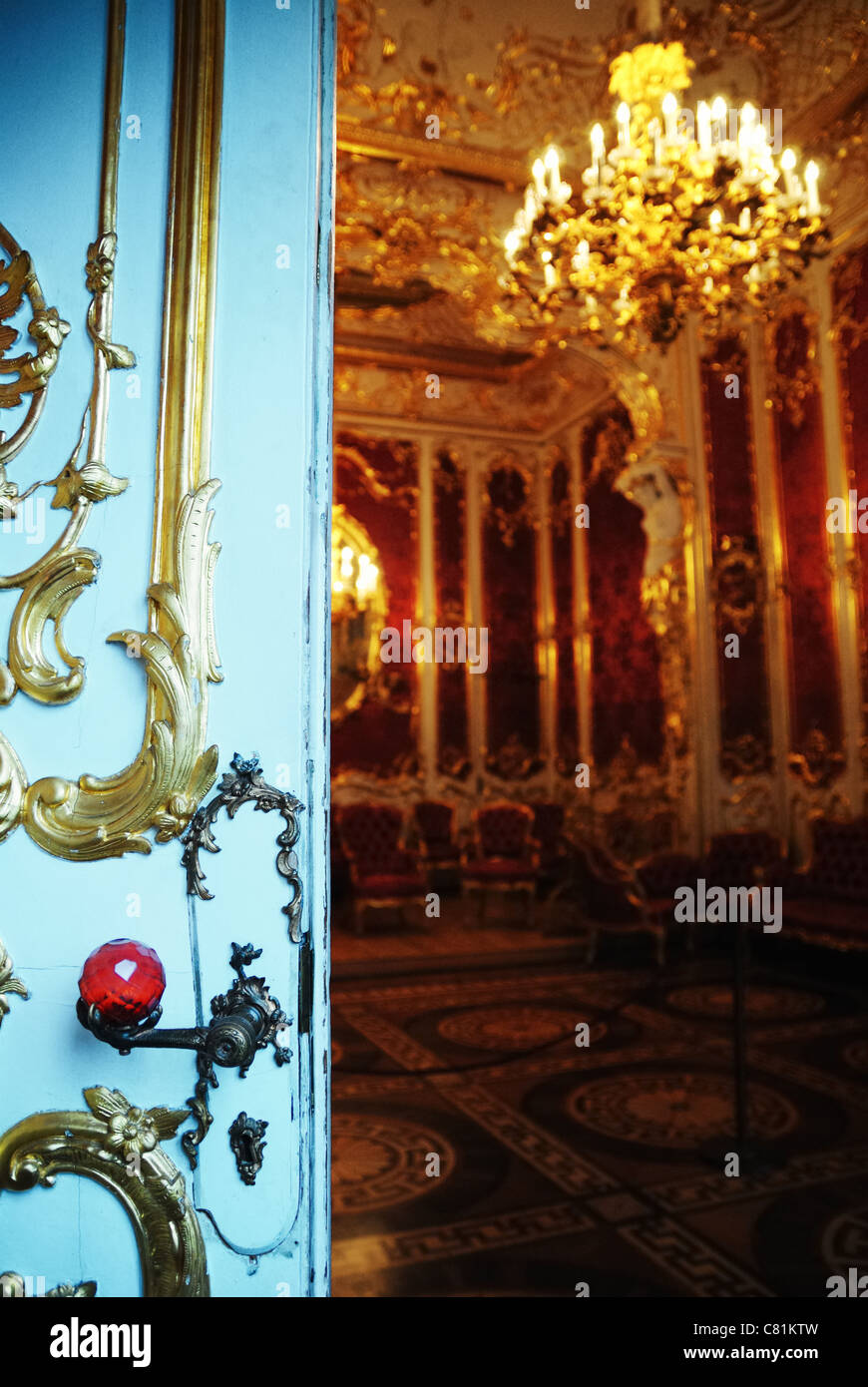 Das Boudoir der Kaiserin Maria Alexandrowna, Eremitage, St. Petersburg, Russland Stockfoto