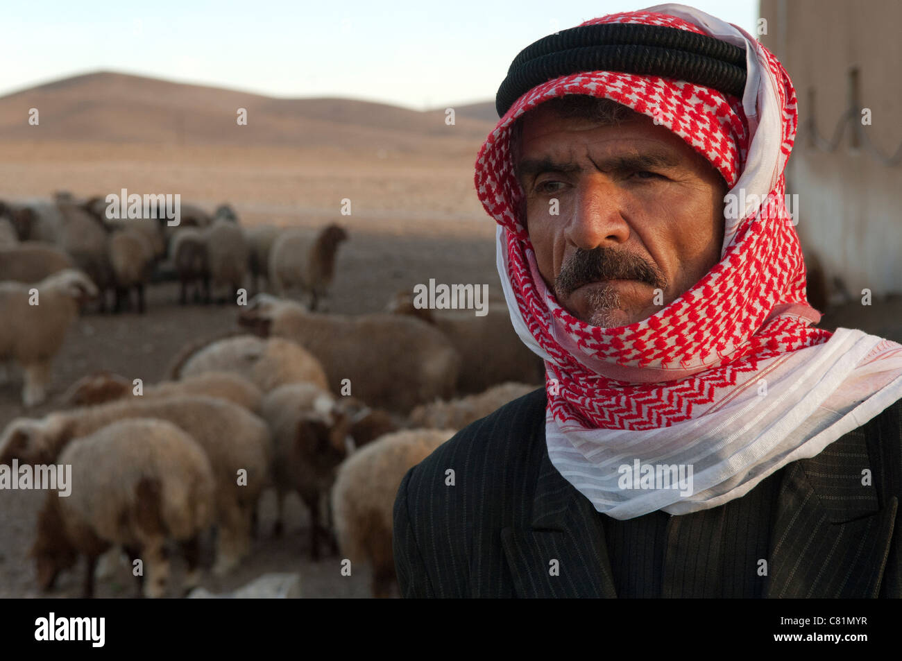 Vertriebene syrische Bauer Stockfoto