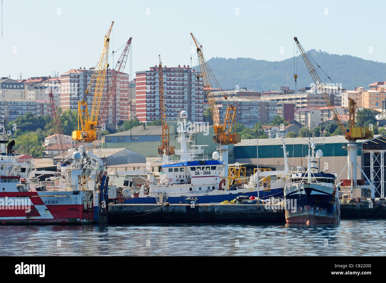 Werften. Vigo, Galizien, Spanien Stockfoto