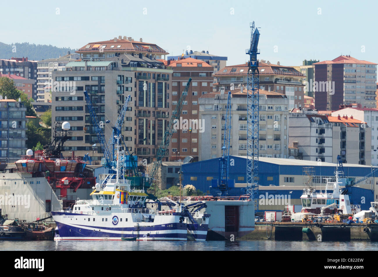 Werften. Vigo, Galizien, Spanien Stockfoto