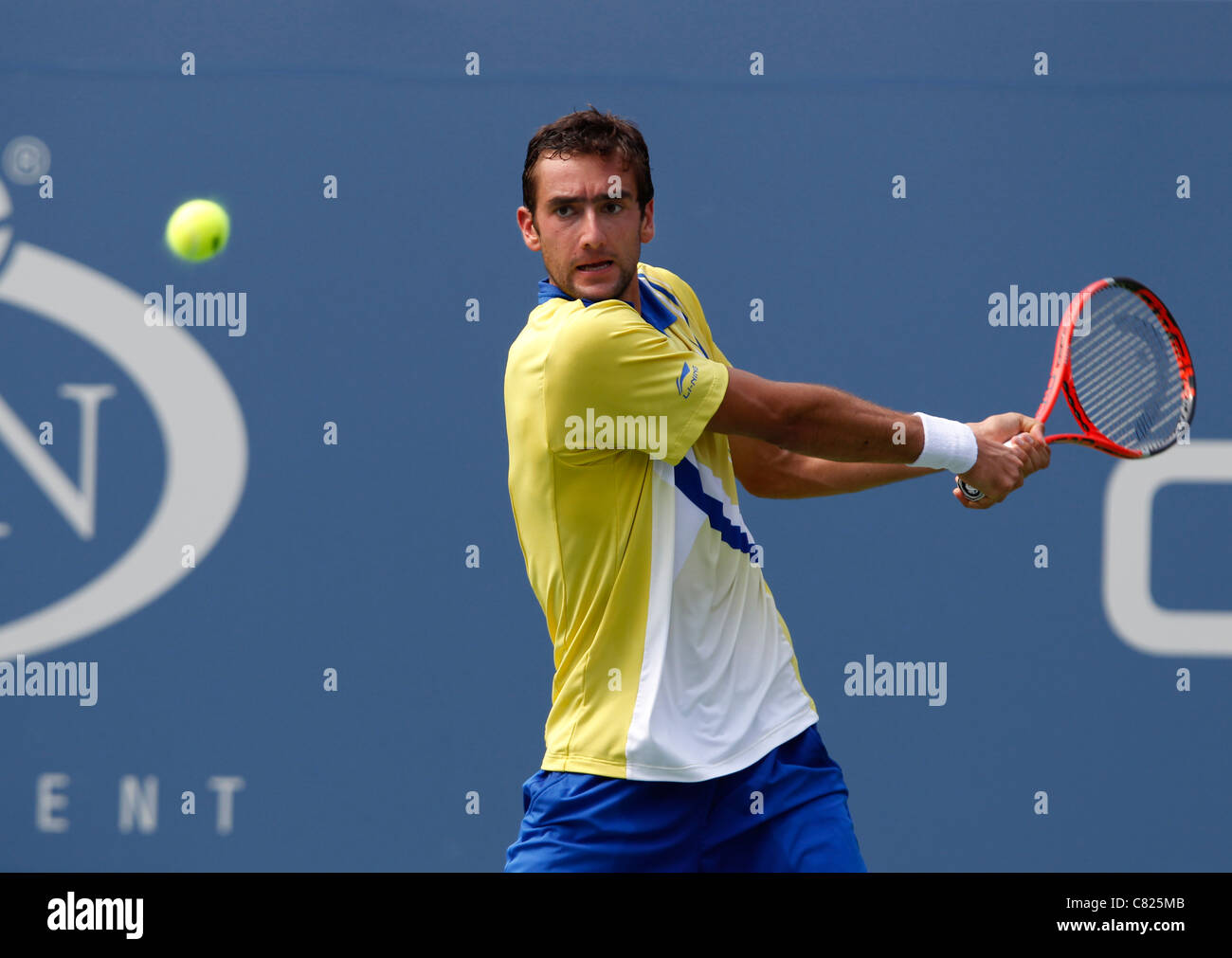 Marin Cilic Kroatien bei uns Open2011 in Aktion Stockfoto