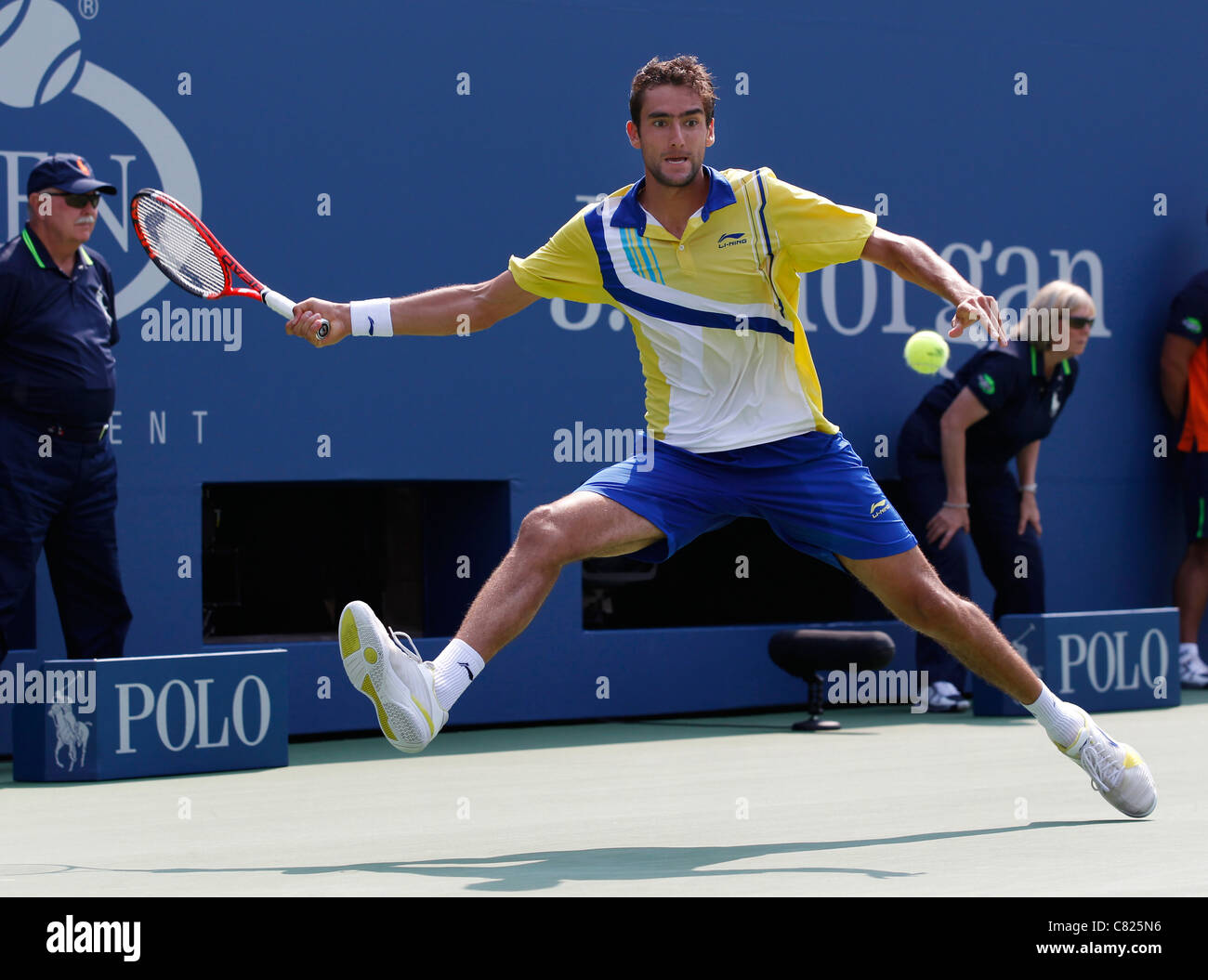 Marin Cilic Kroatien bei uns Open2011 in Aktion Stockfoto