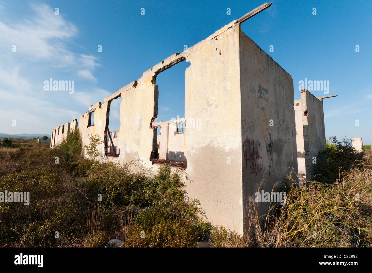 Camp de Rivesaltes zwischen Rivesaltes und Perpignan in Südfrankreich.  SIEHE BESCHREIBUNG FÜR DETAILS. Stockfoto