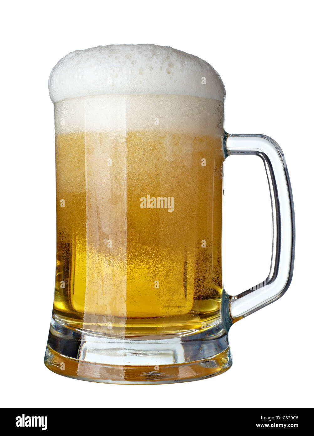 Nahaufnahme von einem Glas Bier Stockfoto