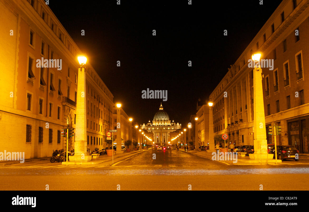 St. Peter Basilika, Via della Conziliazione, Rom, Italien, Europa Stockfoto