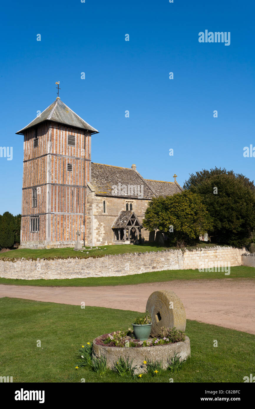 Str. Mary die Jungfrau Kirche bei Upleadon, Gloucestershire, England, UK Stockfoto