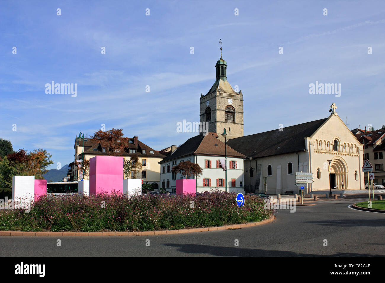 Évian-Les-Bains am Genfersee in Haute-Savoie-Abteilung der Region Rhône-Alpes im Südosten Frankreichs. Stockfoto