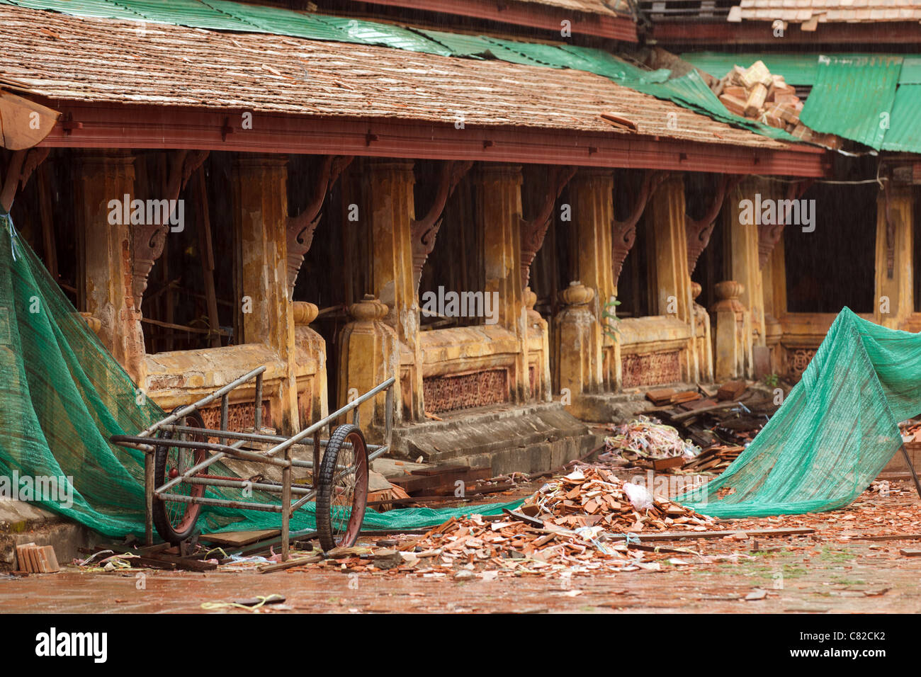 buddhistischer Tempel Wat Si Saket in Vientiane, Laos Stockfoto