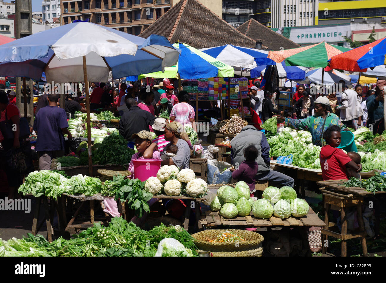 Markt in Antananarivo, Madagaskar Stockfoto