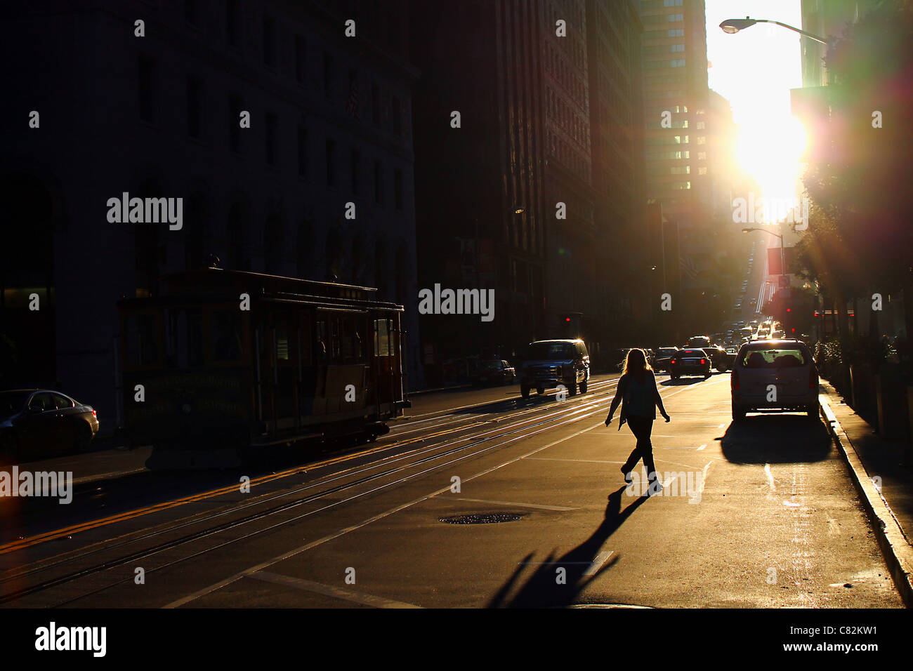 Auf Wiedersehen... Seilbahn Stockfoto