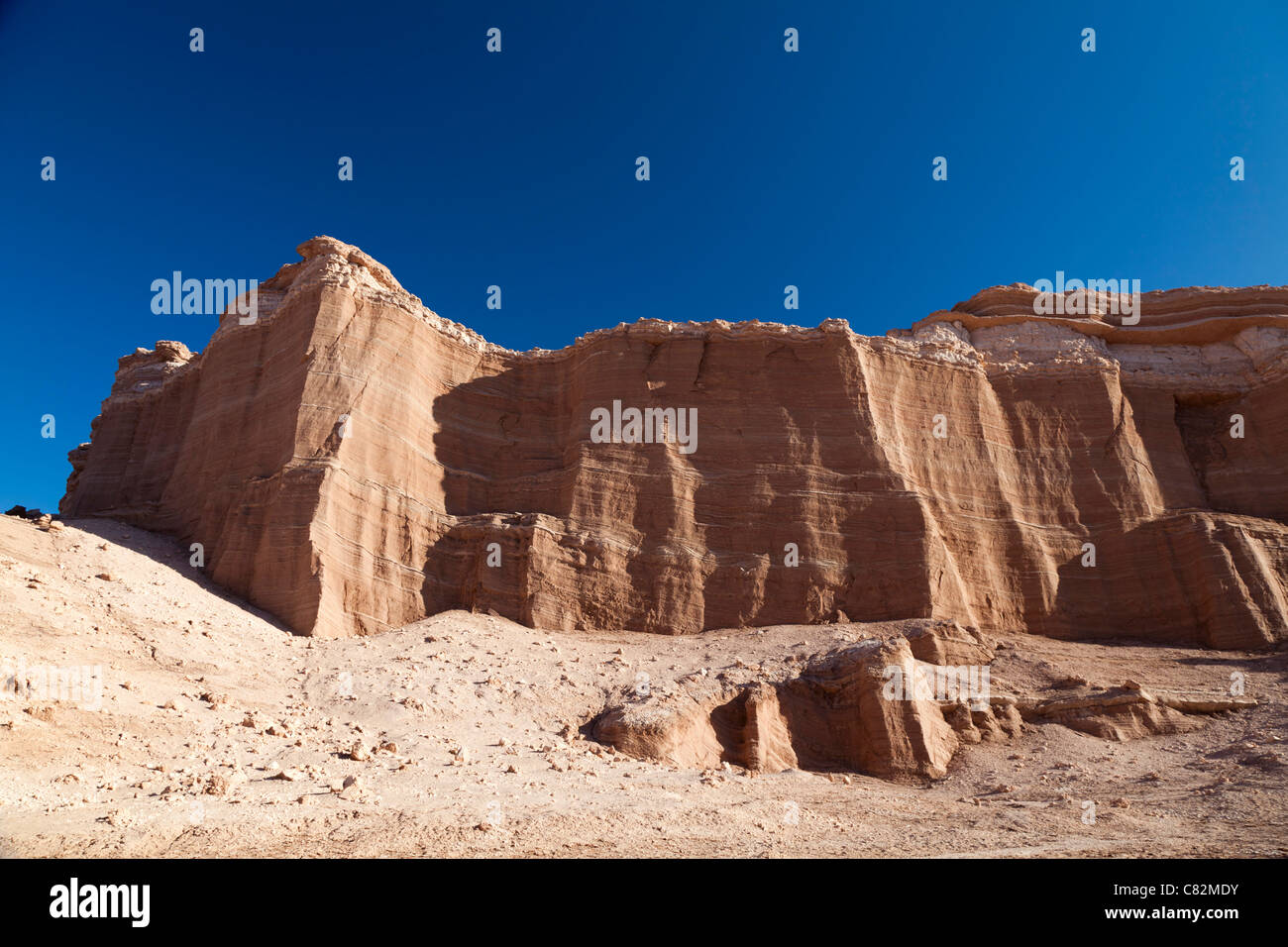 Erodieren Sandstein im Tal des Mondes, Atacamawüste, Chile Stockfoto