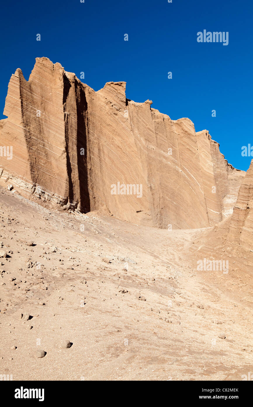 Erodieren Sandstein im Tal des Mondes, Atacamawüste, Chile Stockfoto