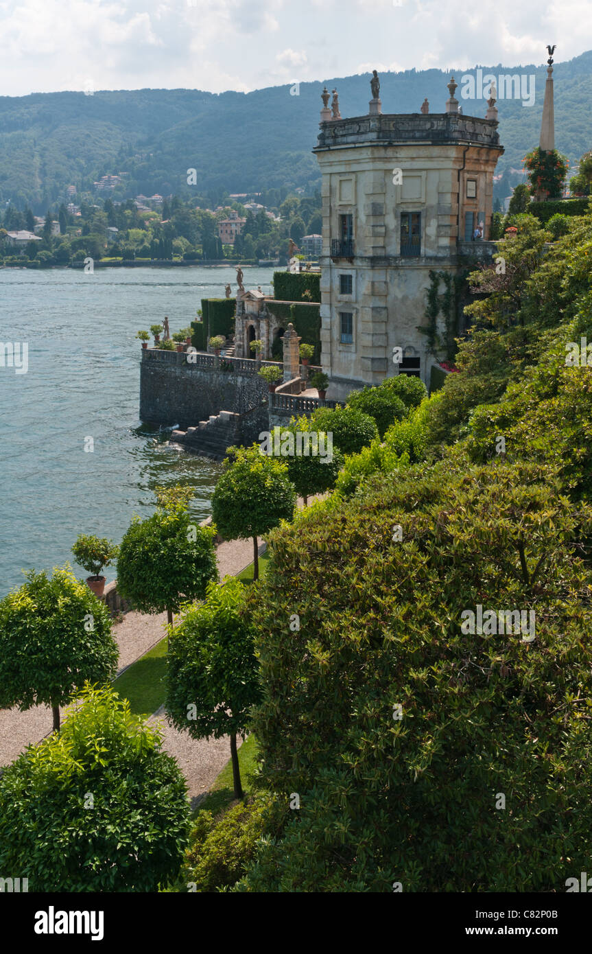 Gärten auf Isola Bella, Borromäischen Inseln Lago Maggiore, Italien Stockfoto