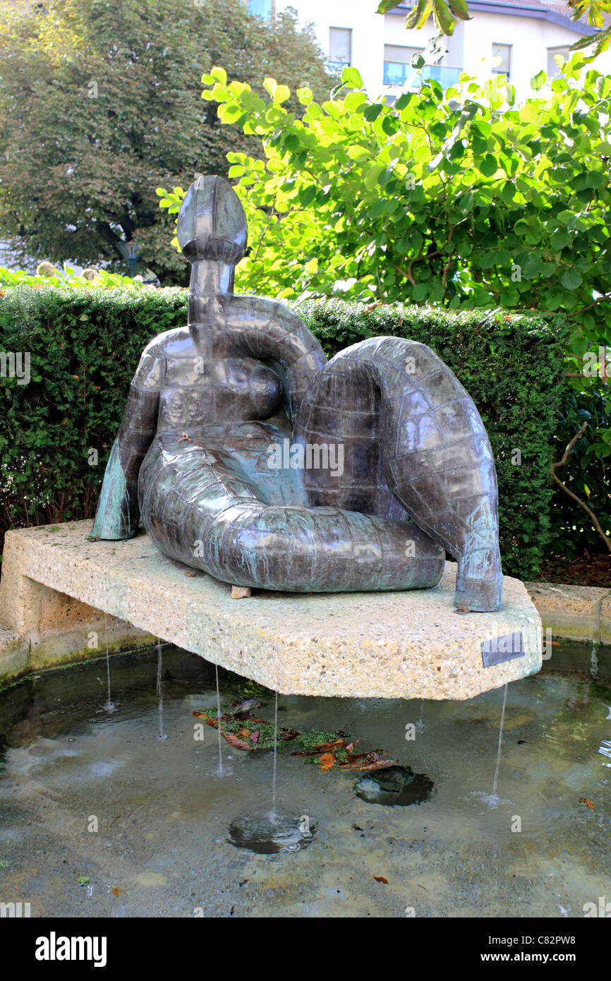 Évian-Les-Bains am Genfersee in Haute-Savoie-Abteilung der Region Rhône-Alpes im Südosten Frankreichs. Stockfoto