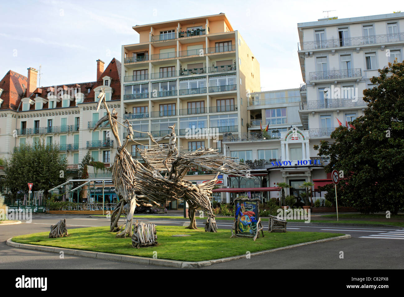 Évian-Les-Bains am Genfersee in Haute-Savoie-Abteilung der Region Rhône-Alpes im Südosten Frankreichs. Stockfoto
