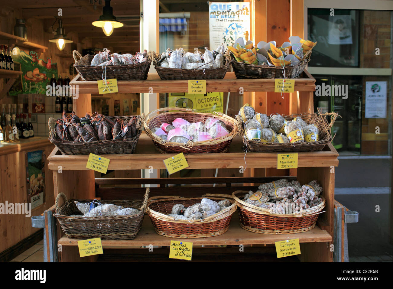 Évian-Les-Bains am Genfersee in Haute-Savoie-Abteilung der Region Rhône-Alpes im Südosten Frankreichs. Stockfoto