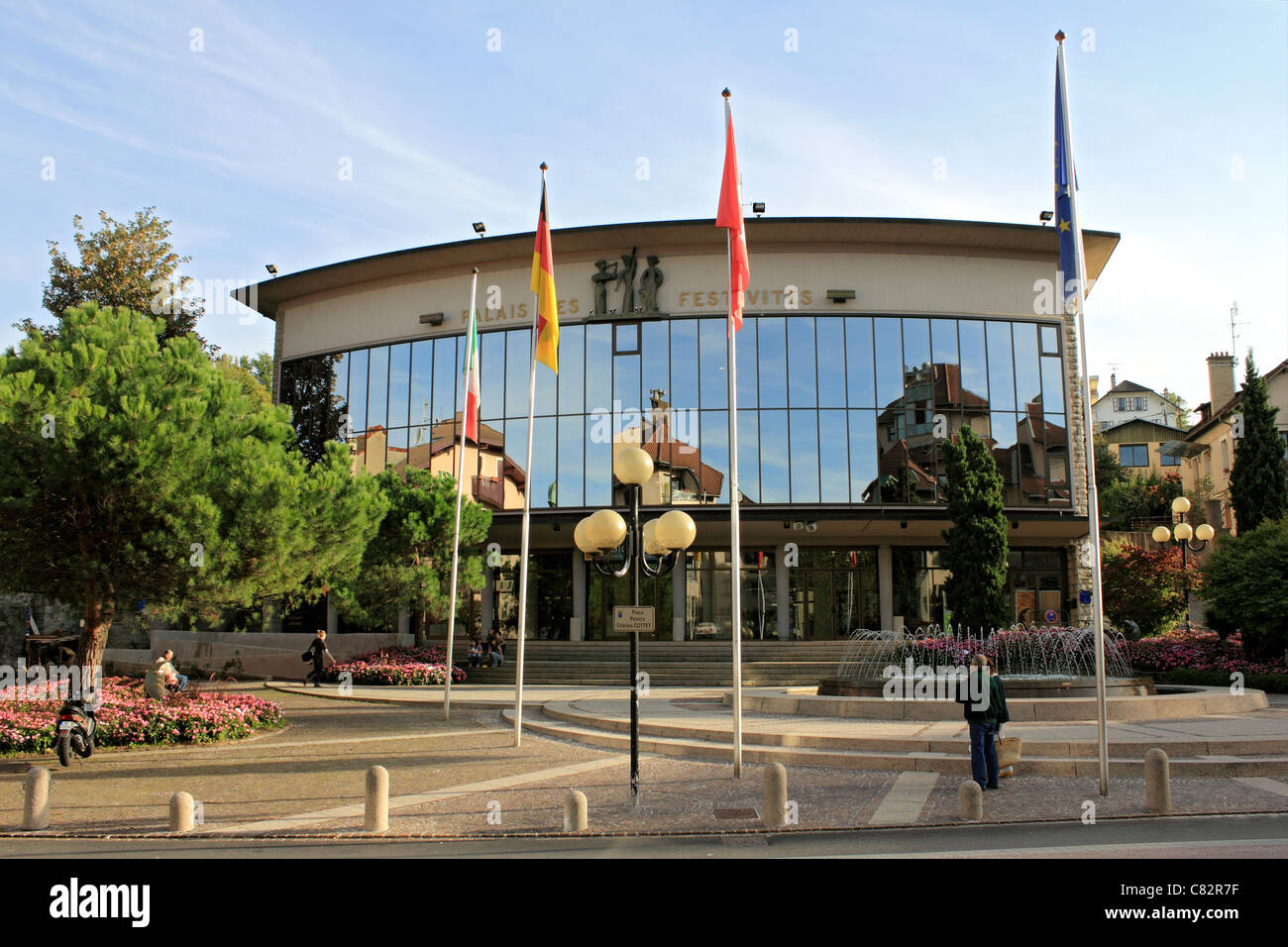 Évian-Les-Bains am Genfersee in Haute-Savoie-Abteilung der Region Rhône-Alpes im Südosten Frankreichs. Stockfoto