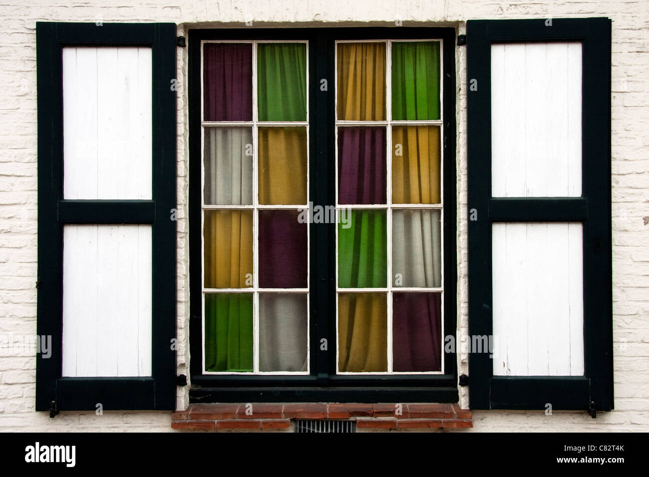 Windows in Brügge, Belgien Stockfoto