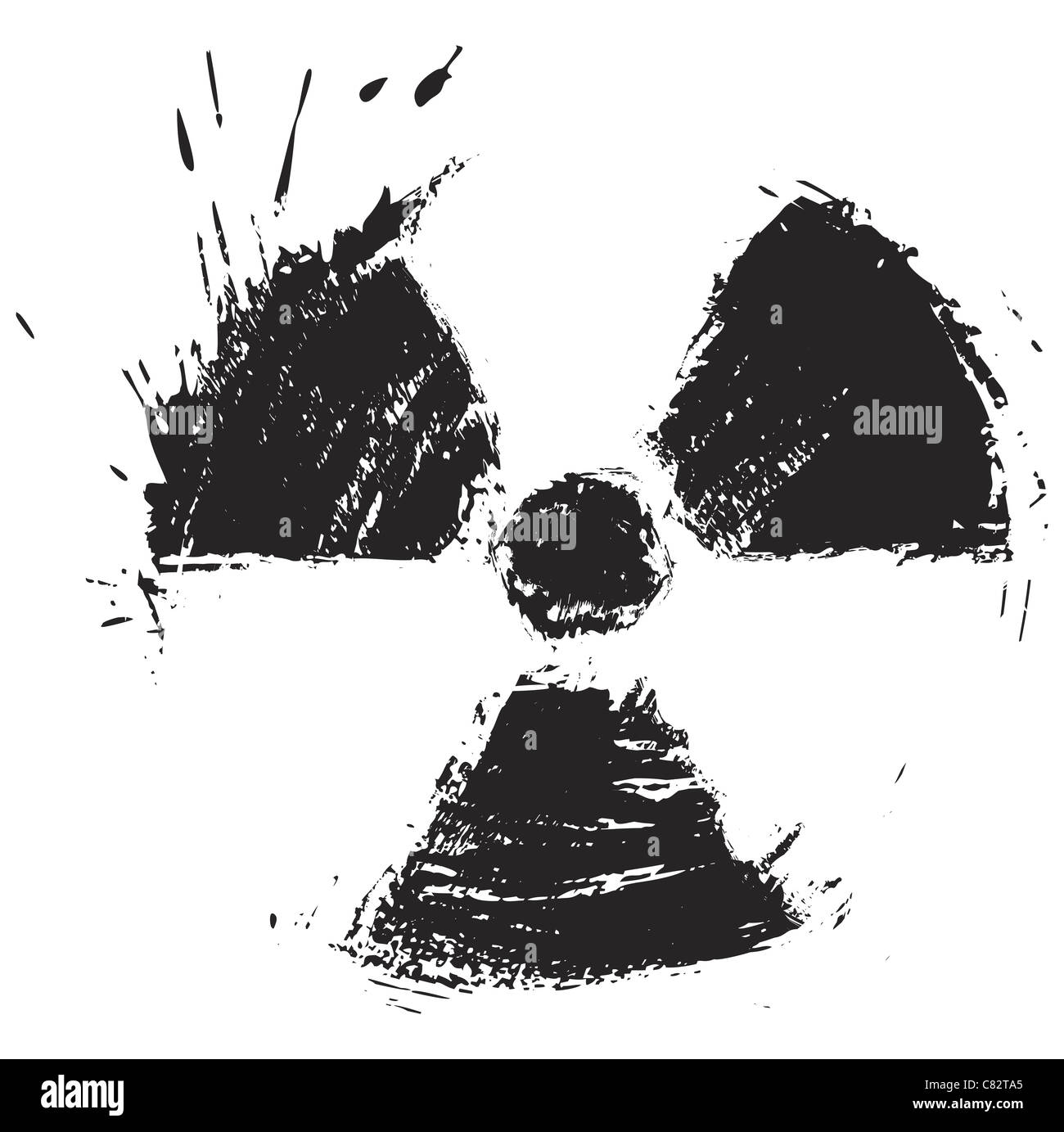 Radioaktivität-Zeichen Stockfoto