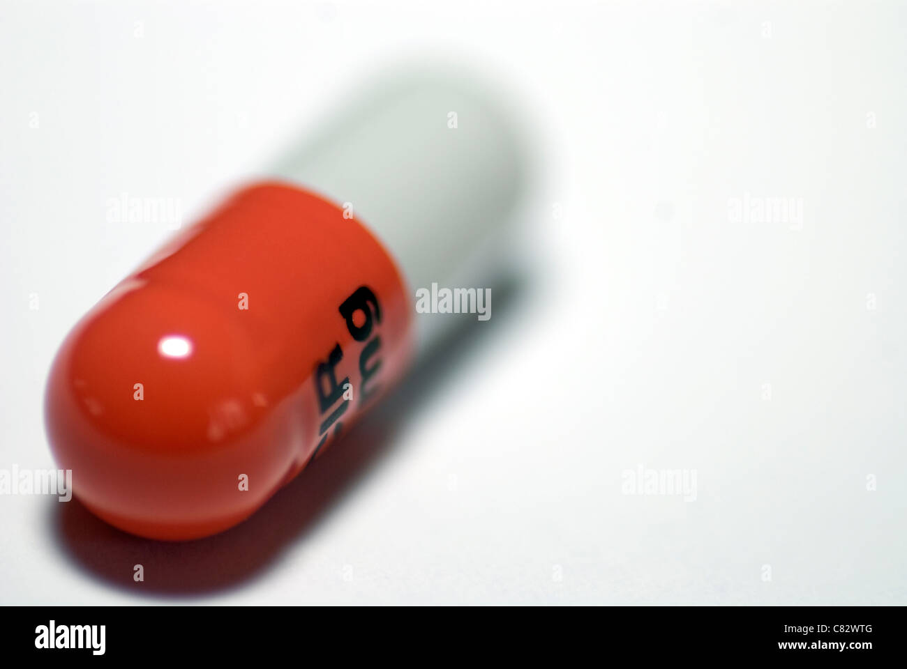 Entzündungshemmende Pille, close-up mit sehr geringen Schärfentiefe Stockfoto