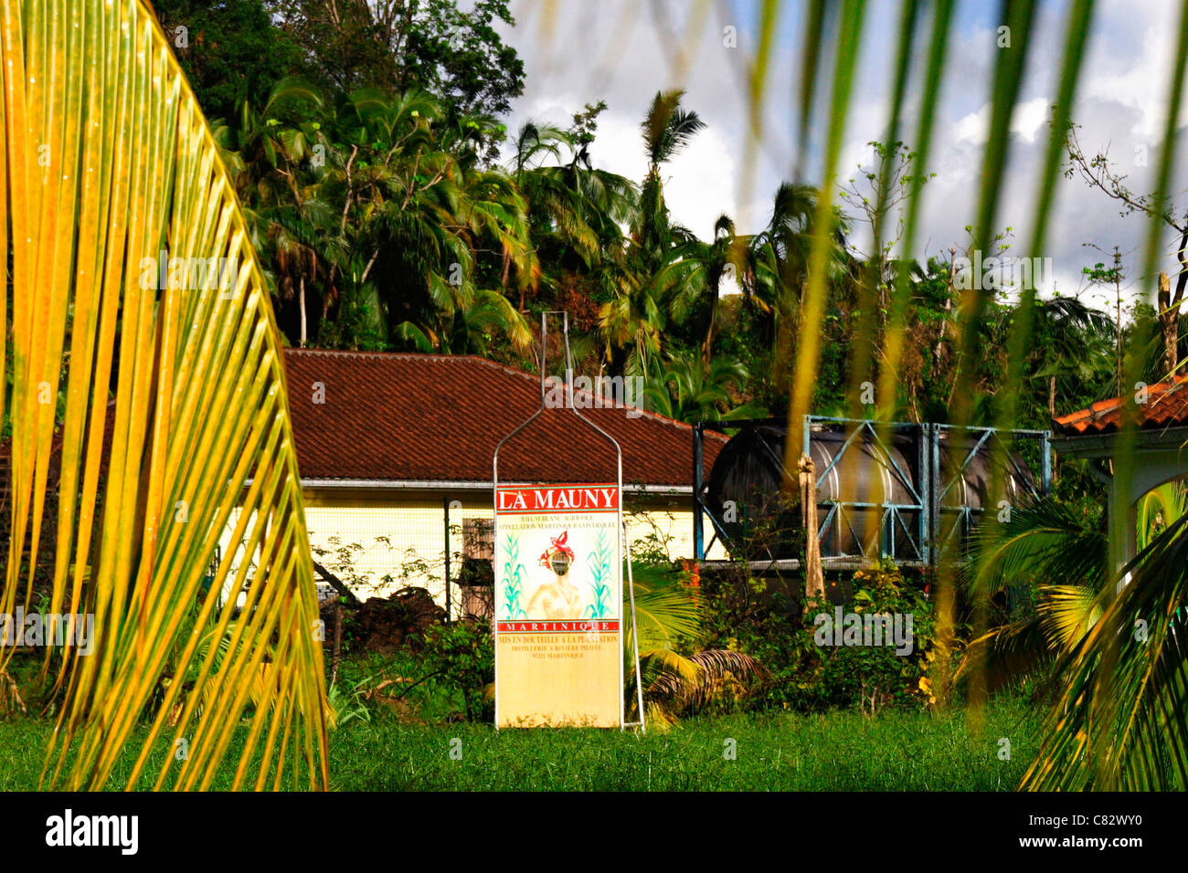 Ein rum-Brennerei auf einer karibischen Insel Martinique. Stockfoto