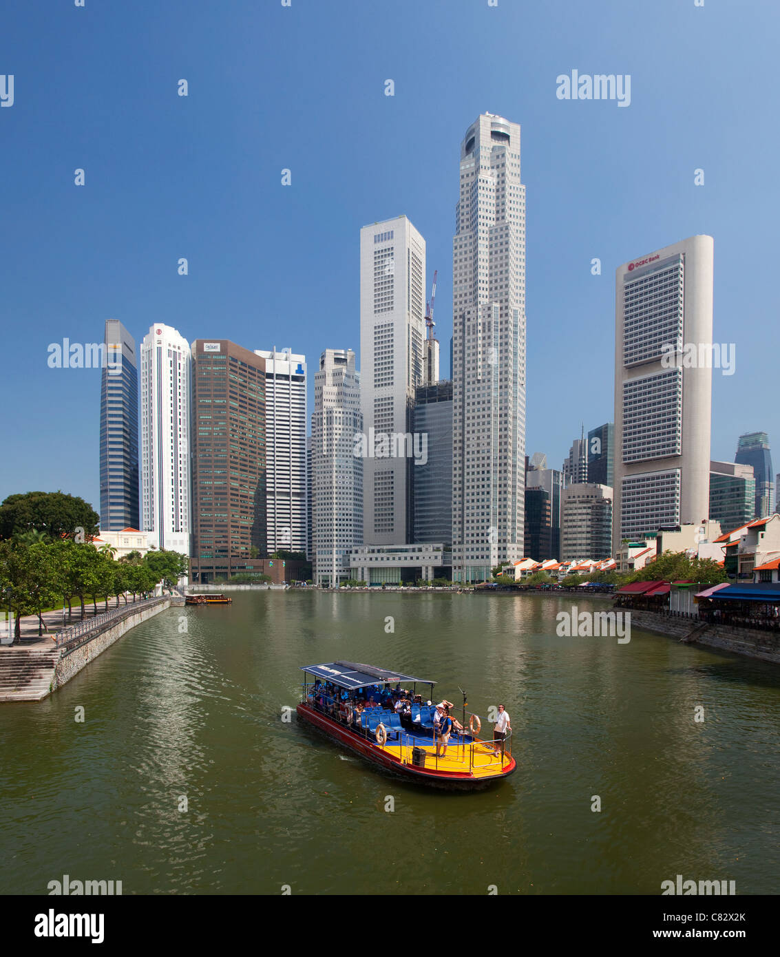 Flusskreuzfahrt in Singapur Stockfoto