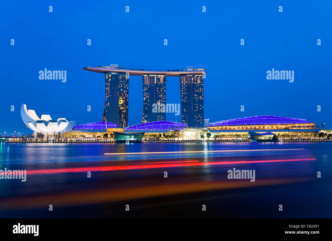 Das Sands Hotel und ArtScience Museum, Singapur Stockfoto