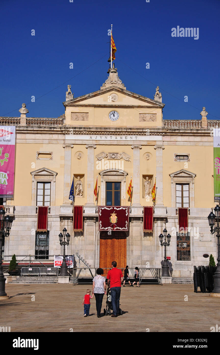 Ayuntamiento, Placa de La Font, Altstadt, Tarragona, Costa Daurada, Katalonien, Spanien Stockfoto